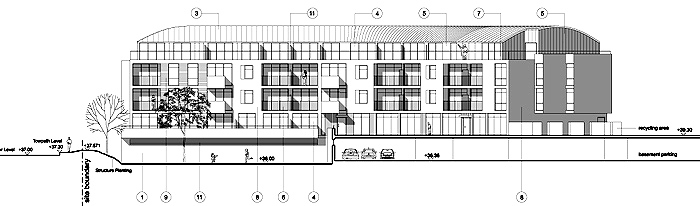 courtyard elevation - block C